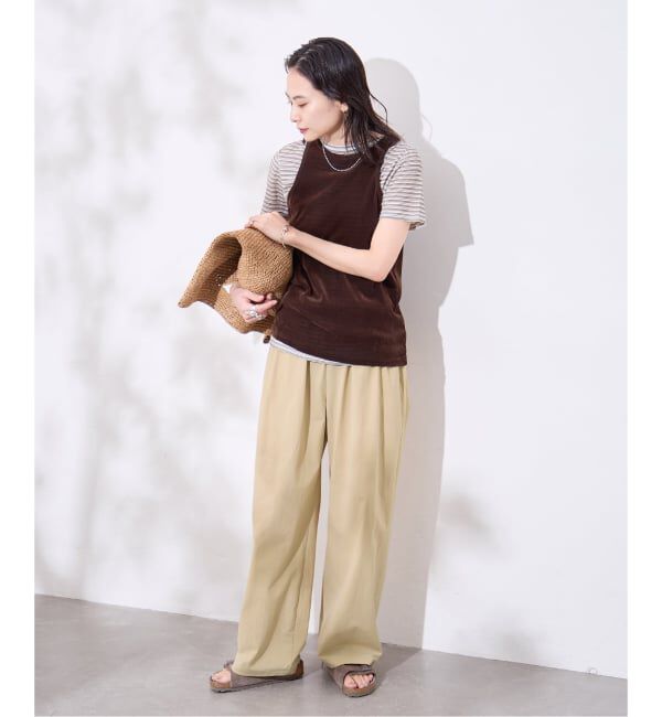 JOURNAL STANDARD「《追加4》【撥水/接触冷感/洗える/UVカット】リネンナイロンストレッチワイドパンツ」|その他|