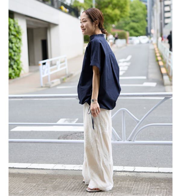 JOURNAL STANDARD「《追加2》ハードマンズリネンコットンフレンチスリーブスキッパーシャツ」|シャツ・ブラウス|