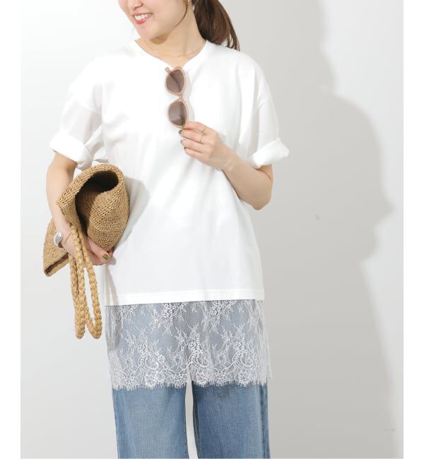 JOURNAL STANDARD relume「《追加》レースヘムTEE」|Tシャツ・カットソー|