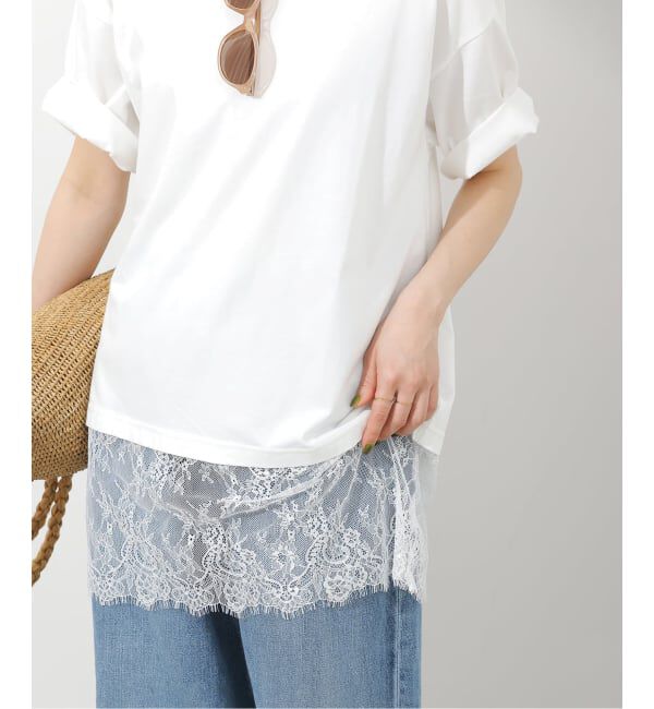 JOURNAL STANDARD relume「《追加》レースヘムTEE」|Tシャツ・カットソー|ホワイト