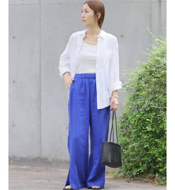 JOURNAL STANDARD relume「《追加2》カラーリネンオーバーサイズシャツ」|シャツ・ブラウス|