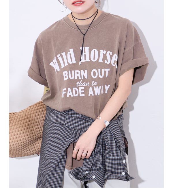 JOURNAL STANDARD「《追加3》ラウンドヘムピグメントT」|Tシャツ・カットソー|