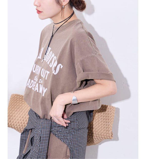 JOURNAL STANDARD「《追加3》ラウンドヘムピグメントT」|Tシャツ・カットソー|