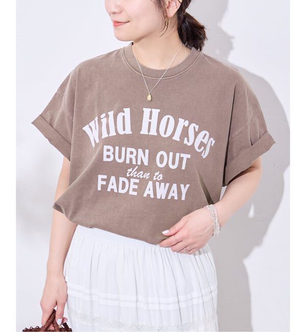 JOURNAL STANDARD「《追加3》ラウンドヘムピグメントT」|Tシャツ・カットソー|