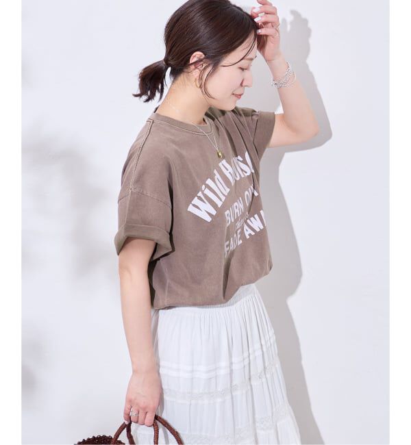 JOURNAL STANDARD「《追加3》ラウンドヘムピグメントT」|Tシャツ・カットソー|