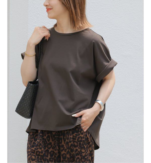 JOURNAL STANDARD relume「《追加2》オーガニックコットン汗染み防止2WAY TEE」|Tシャツ・カットソー|ブラック A
