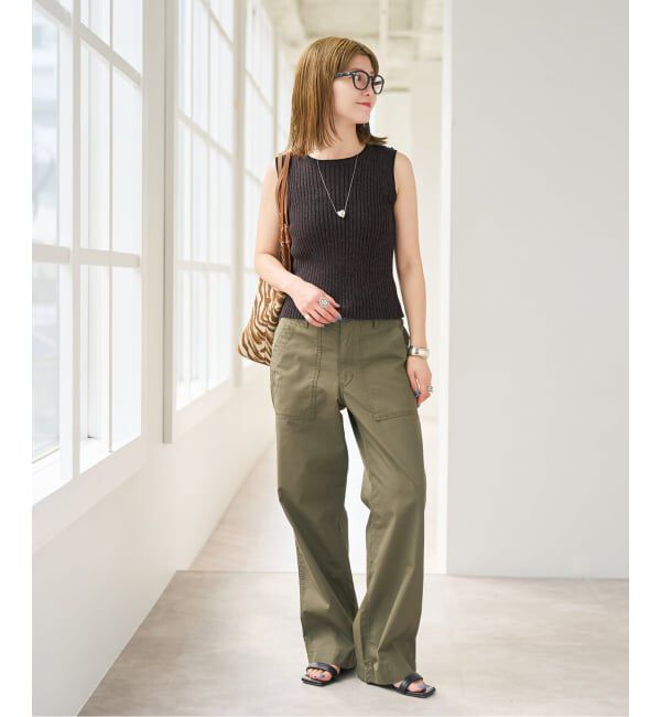 Spick and Span「リップルーズベイカーパンツ」|カーゴ|