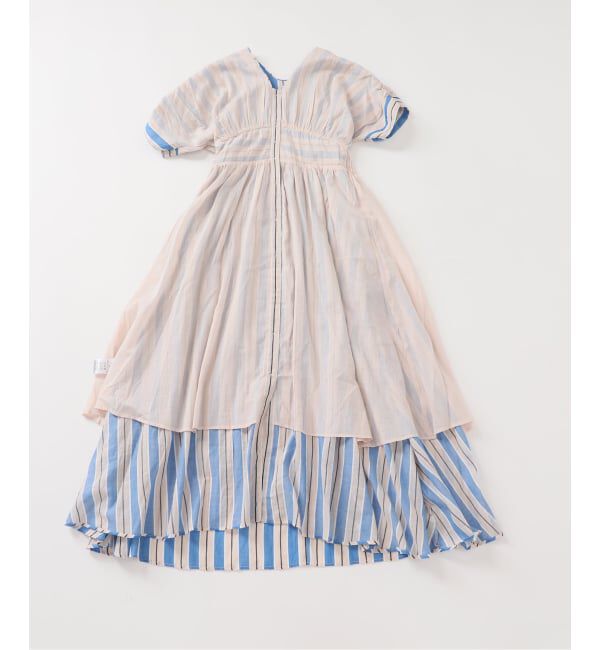 Spick and Span「《WEB限定追加》ne Quittez pas Cotton Voile Stripe Waist Gather Dress」|ワンピース|