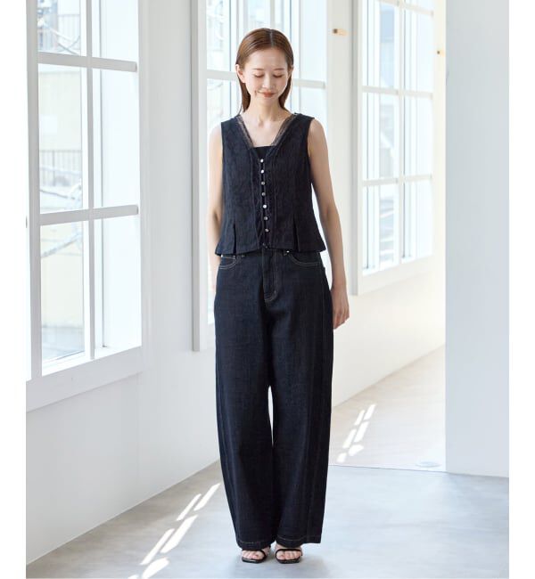 U by SPICK&SPAN「《WEB限定 / 追加》バレルレッグバギーデニム」|デニム|