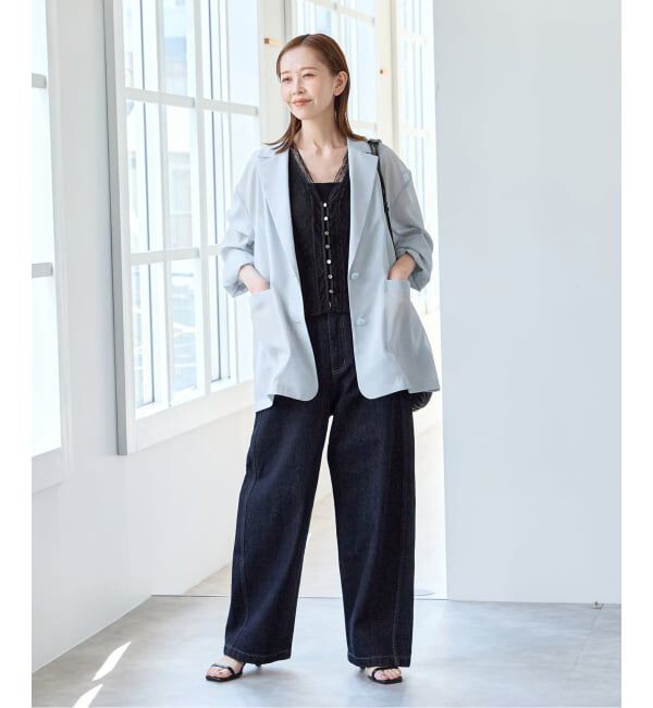 U by SPICK&SPAN「《WEB限定 / 追加》バレルレッグバギーデニム」|デニム|