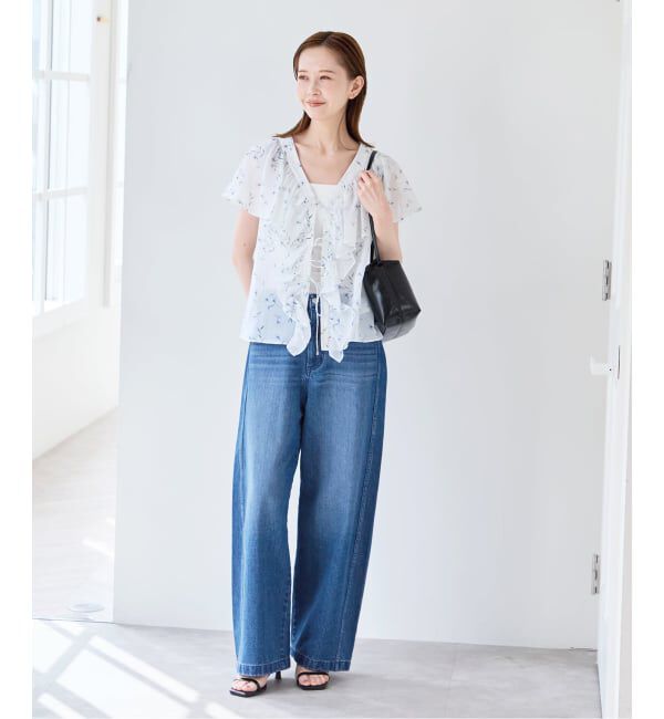 U by SPICK&SPAN「《WEB限定 / 追加》バレルレッグバギーデニム」|デニム|