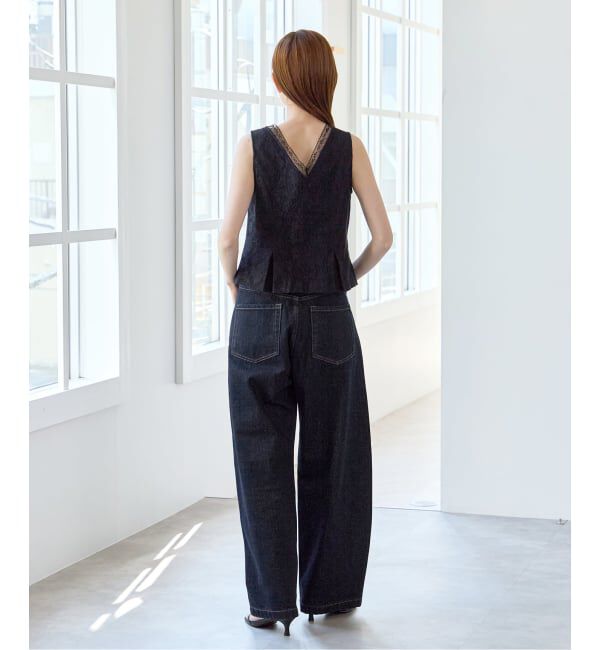 U by SPICK&SPAN「《WEB限定 / 追加》バレルレッグバギーデニム」|デニム|