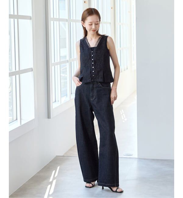 U by SPICK&SPAN「《WEB限定 / 追加》バレルレッグバギーデニム」|デニム|