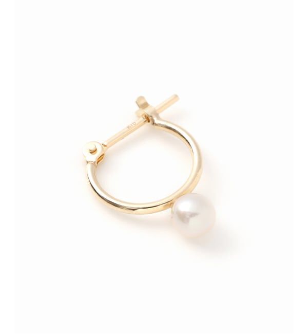 Lilas by Spick&Span「《WEB限定》パールフープピアスS K10（両耳）」|ピアス|