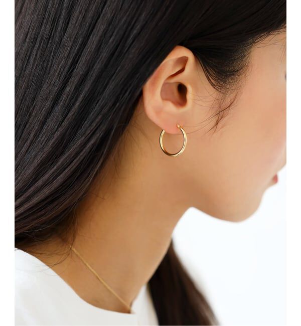 Lilas by Spick&Span「20mmフープパイプピアス K18（両耳）」|ピアス|