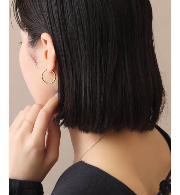 Lilas by Spick&Span「20mmフープパイプピアス K18（両耳）」|ピアス|