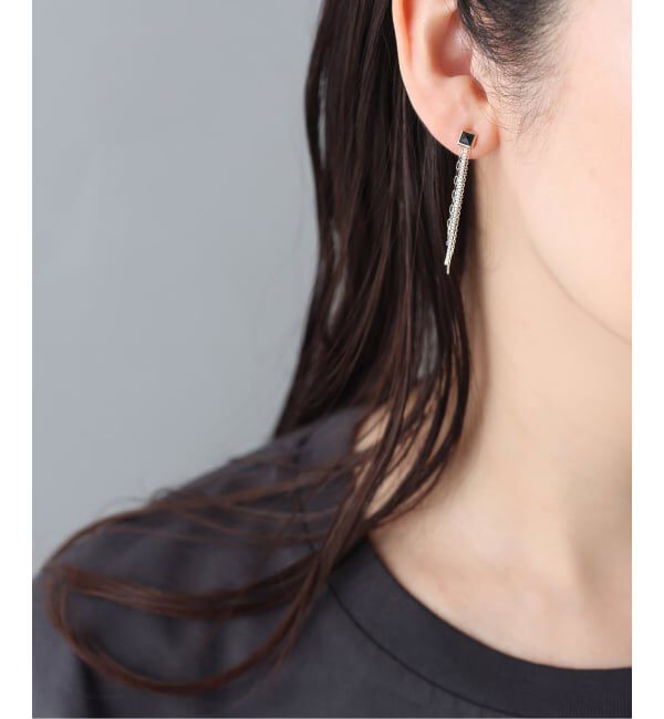 Lilas by Spick&Span「《WEB限定》バイカラー2WAYフリンジピアス K10（両耳）」|ピアス|