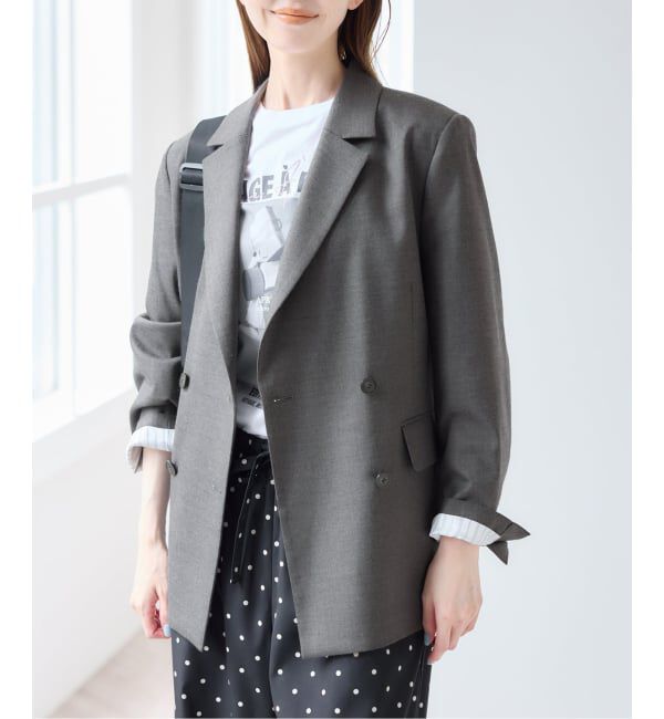 U by SPICK&SPAN「《予約》ツイルストレッチダブルジャケット」|テーラードジャケット|