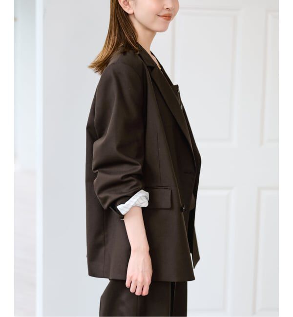 U by SPICK&SPAN「《予約》ツイルストレッチダブルジャケット」|テーラードジャケット|