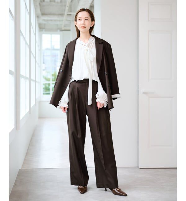 U by SPICK&SPAN「《予約》ツイルストレッチダブルジャケット」|テーラードジャケット|