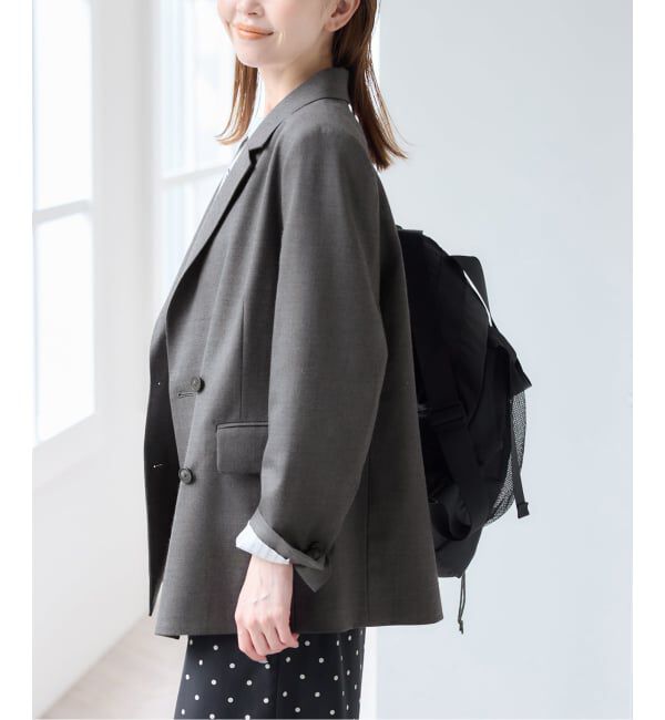 U by SPICK&SPAN「《予約》ツイルストレッチダブルジャケット」|テーラードジャケット|