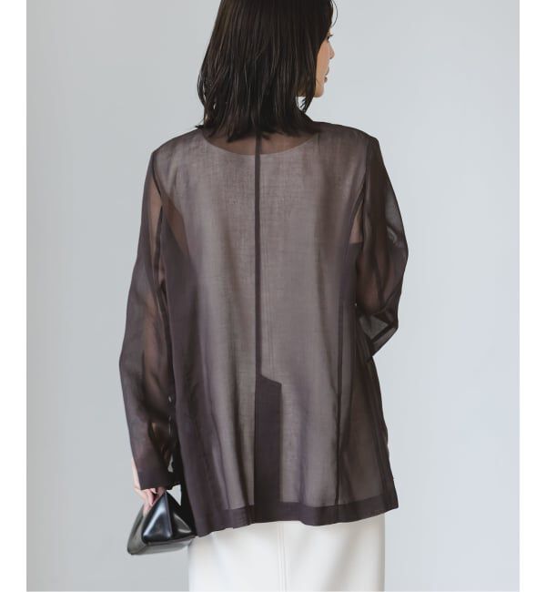 NOBLE「《追加・新色》スリットスリーブシアージャケット2」|テーラードジャケット|
