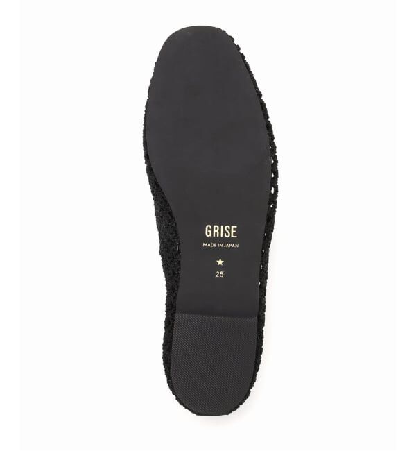 GRISE「《WEB+一部店舗限定》GRISE CORD MESHバレリーナ」|バレエシューズ|