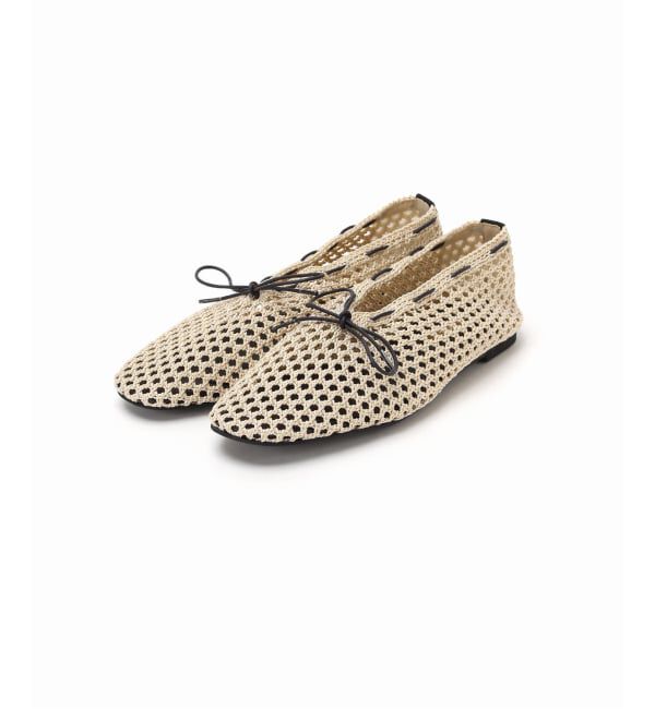 GRISE「《WEB+一部店舗限定》GRISE CORD MESHバレリーナ」|バレエシューズ|
