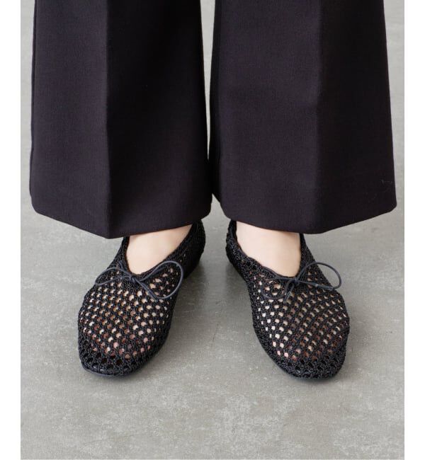 GRISE「《WEB+一部店舗限定》GRISE CORD MESHバレリーナ」|バレエシューズ|
