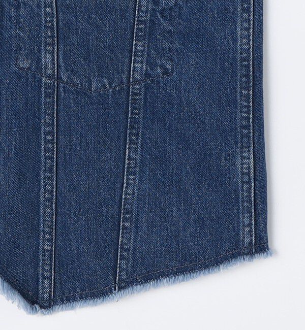 Rie Miller「【RM denim】Vネックデニムベスト」|ベスト・ジレ|