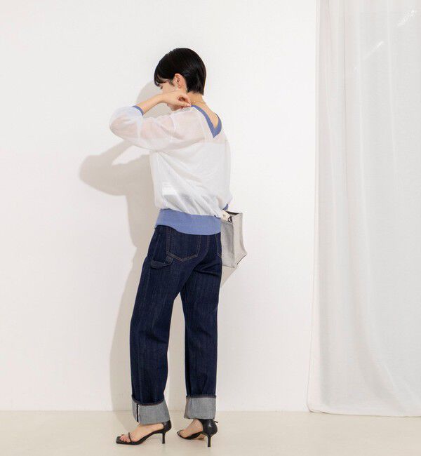 Rie Miller「【RM denim】45th limited editionﾛｰﾙｱｯﾌﾟｽﾄﾚｰﾄﾃﾞﾆﾑ(ｾﾙﾋﾞｯﾁ)」|デニム|