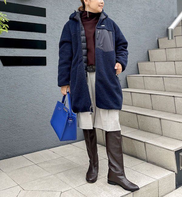 NOLLEY'S「◇【WEB限定】【TAION/タイオン】ボア&times;ダウンフードロングダ(リバーシブル)」|ダウン|