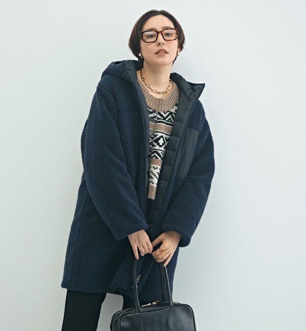 NOLLEY'S「◇【WEB限定】【TAION/タイオン】ボア&times;ダウンフードロングダ(リバーシブル)」|ダウン|