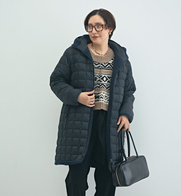 NOLLEY'S「◇【WEB限定】【TAION/タイオン】ボア&times;ダウンフードロングダ(リバーシブル)」|ダウン|