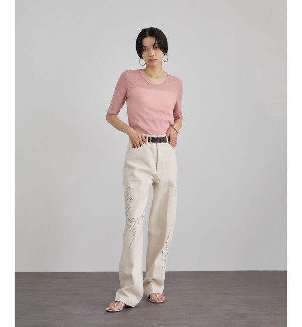 SALON adam et rope'「【W S（ドゥーブル）】レザースクエアバックルベルト 2」|ベルト|