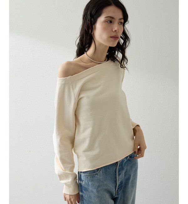  「オフショル刺繍プルオーバー」|Tシャツ・カットソー|