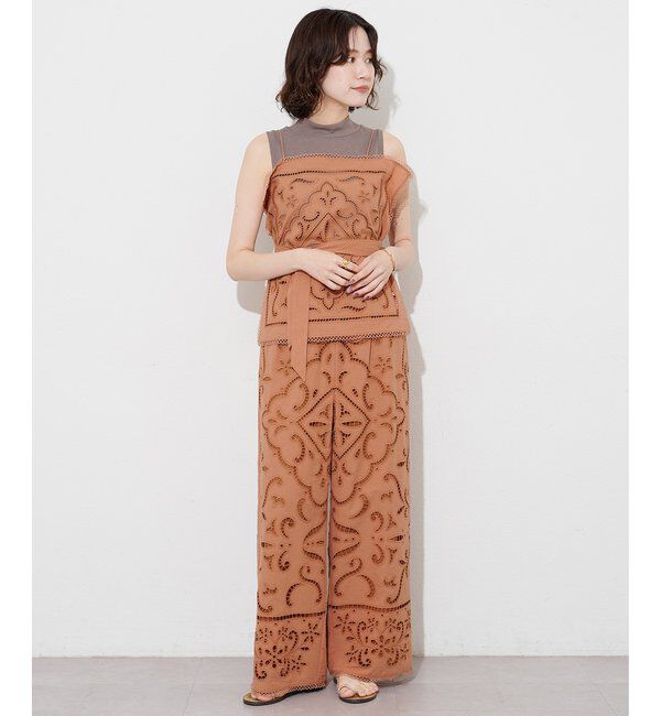  「《セットアップ対応》カットワークレースパンツ」|その他|