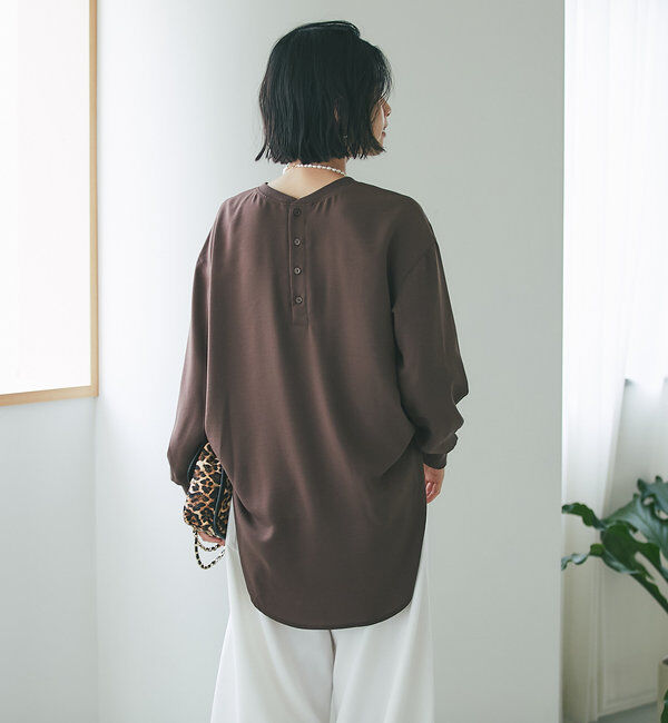  「【冷房・日焼け対策◎/3サイズ展開/手洗い可】ジョーゼットポケットブラウス」|シャツ・ブラウス|