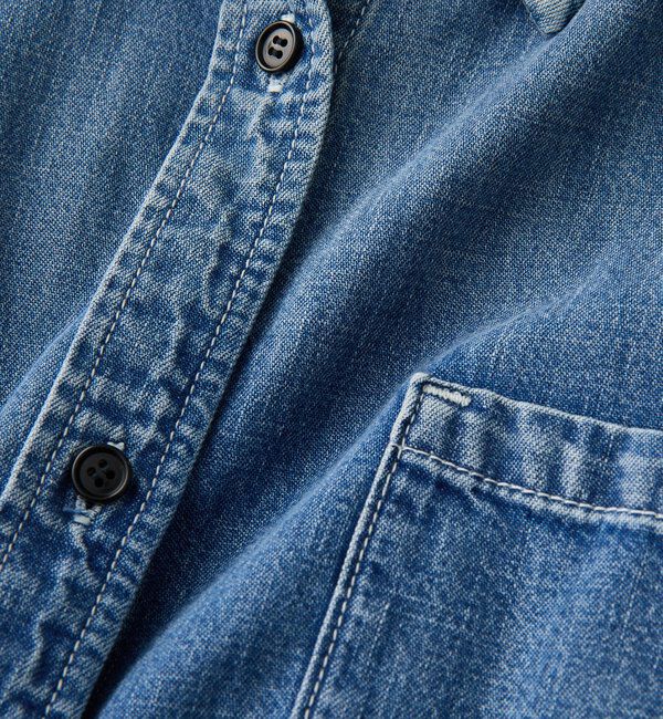  「【RIMH】【取り外し可能肩パッド付き】ショルダーパッドロングシャツ」|シャツ・ブラウス|