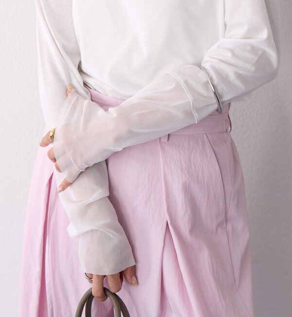 「【レイヤードに最適】チュールキリカエカットソー」|Tシャツ・カットソー|