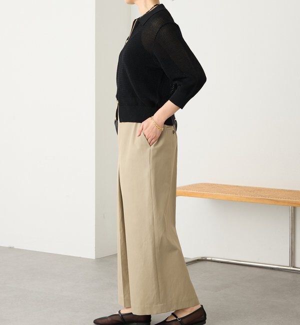  「【抜け感】ZIPポロメッシュニット」|カーディガン|