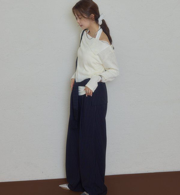 「折り返しオフショルロンT」|Tシャツ・カットソー|