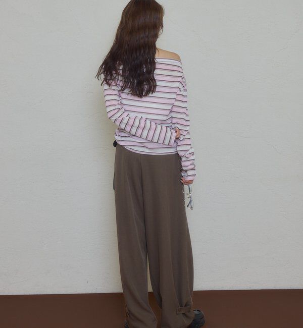  「折り返しオフショルロンT」|Tシャツ・カットソー|