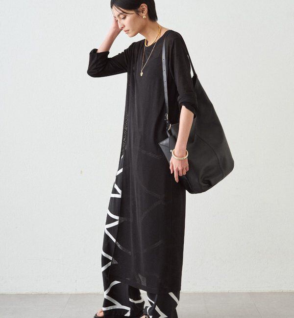  「≪新色登場！レイヤードスタイル≫シアーハイスリットワンピース」|ワンピース|