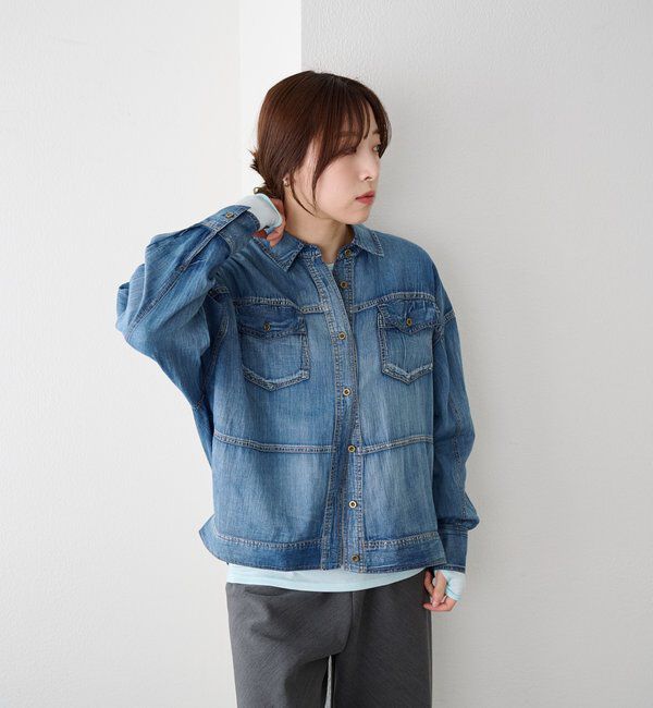  「【再入荷】シアーデニムシャツ」|シャツ・ブラウス|