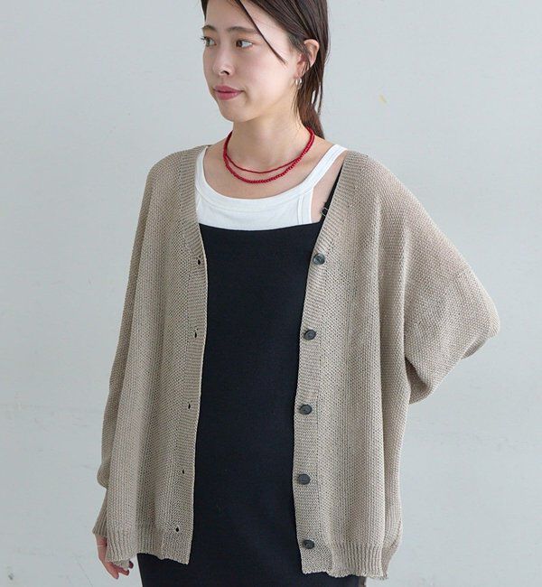  「【新色登場】ペーパーヤーンカーディガン」|カーディガン|