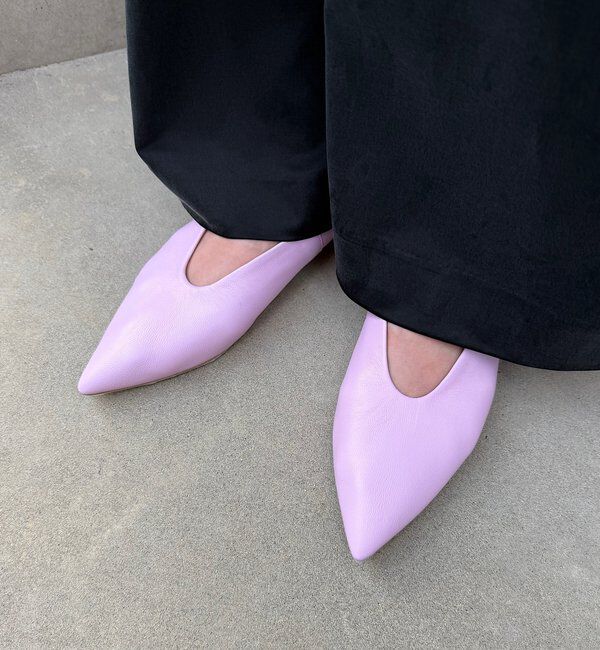  「ポインテッドレザーシューズ」|パンプス|