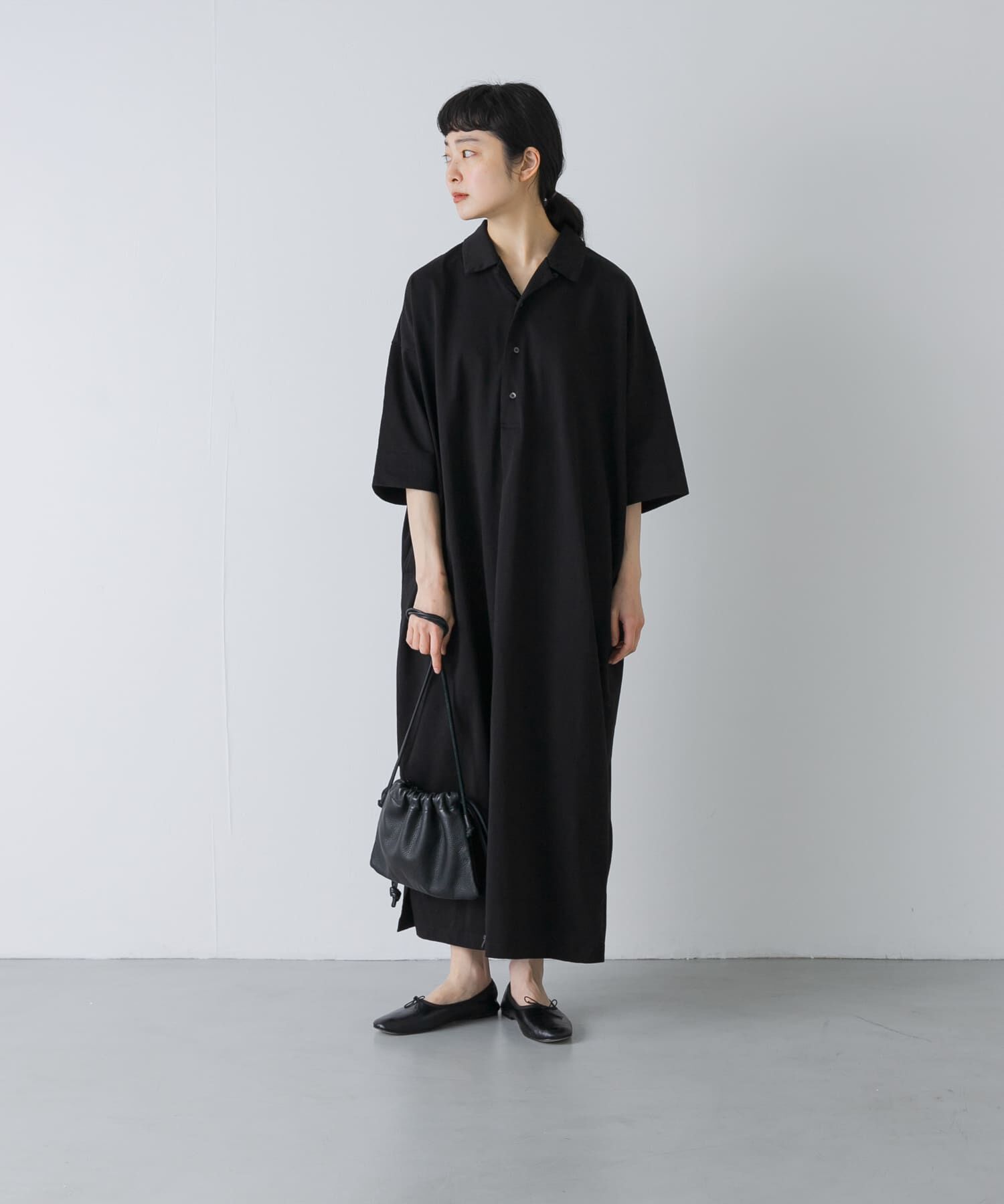 かぐれ「『2サイズ展開』オープンカラーカットワンピース」|ワンピース|