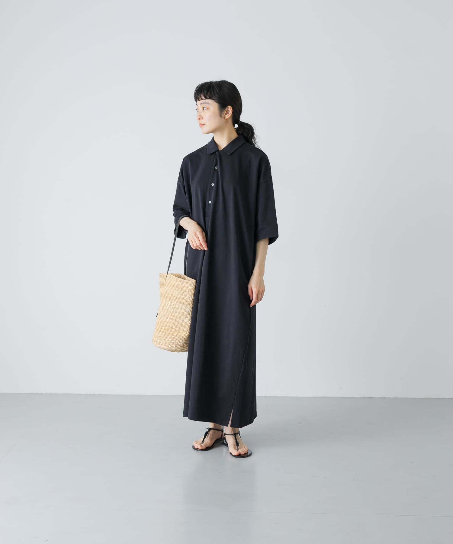 かぐれ「『2サイズ展開』オープンカラーカットワンピース」|ワンピース|
