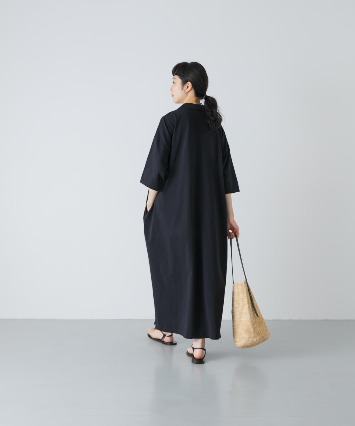 かぐれ「『2サイズ展開』オープンカラーカットワンピース」|ワンピース|